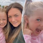 The 4-year-old 'rebel' shocks her mother by piercing her own ears